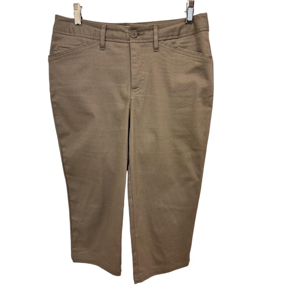 ST. JOHN'S BAY Cropped Tan Chino's Pant Size 8